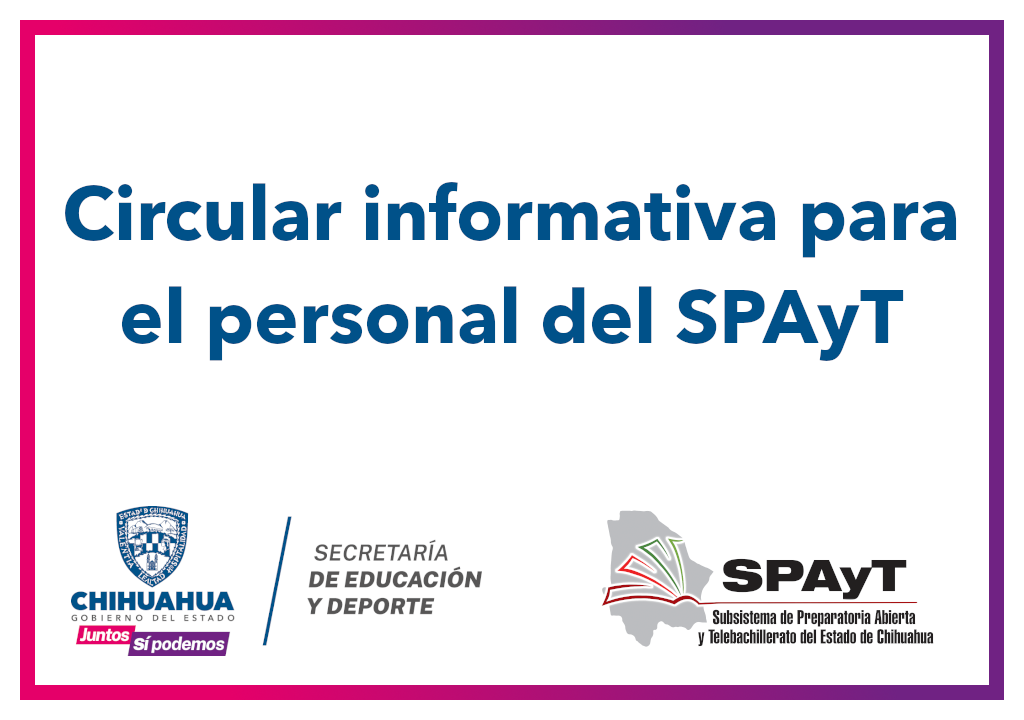 Circular informativa para el personal del SPAyT