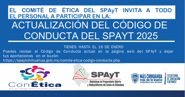 Actualización del Código de Conducta del SPAyT 2025